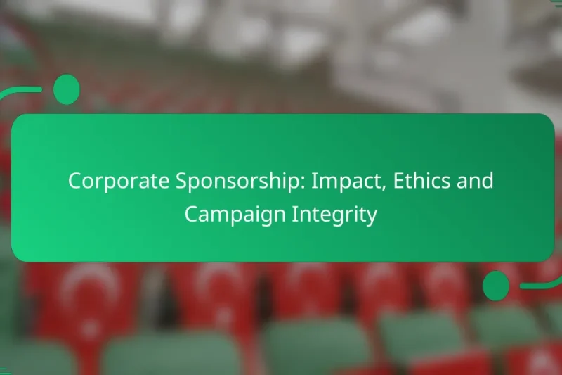 Corporate Sponsorship: Impact, Ethics and Campaign Integrity