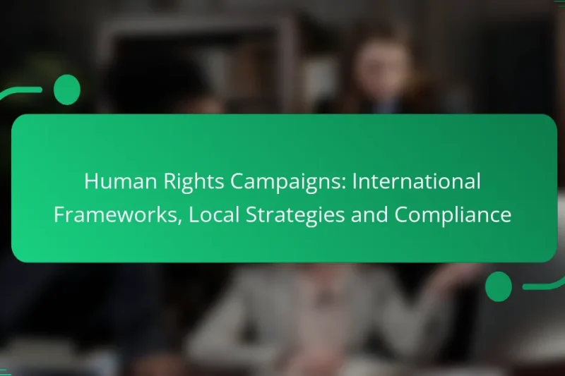 Human Rights Campaigns: International Frameworks, Local Strategies and Compliance