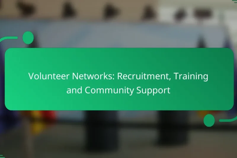 Volunteer Networks: Recruitment, Training and Community Support