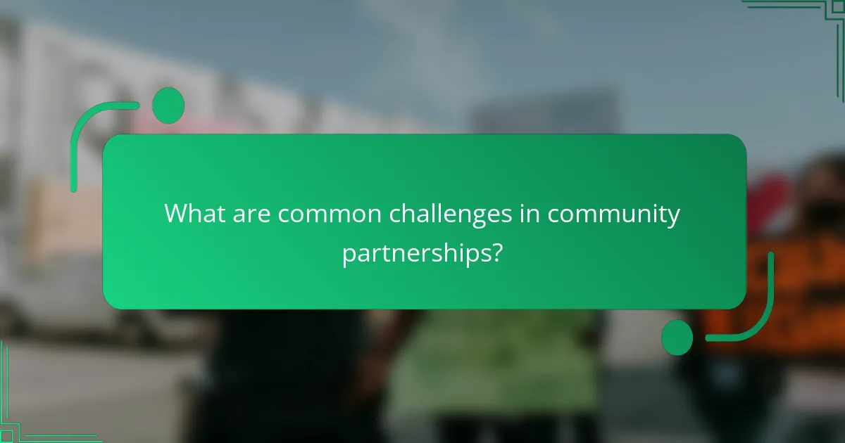 What are common challenges in community partnerships?