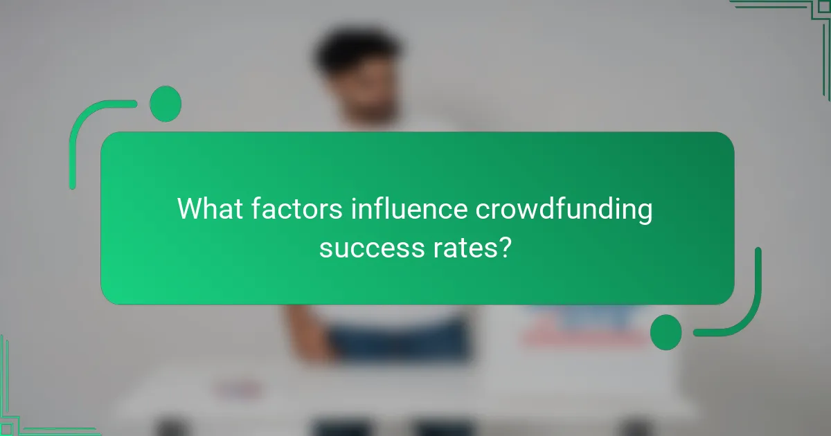 What factors influence crowdfunding success rates?